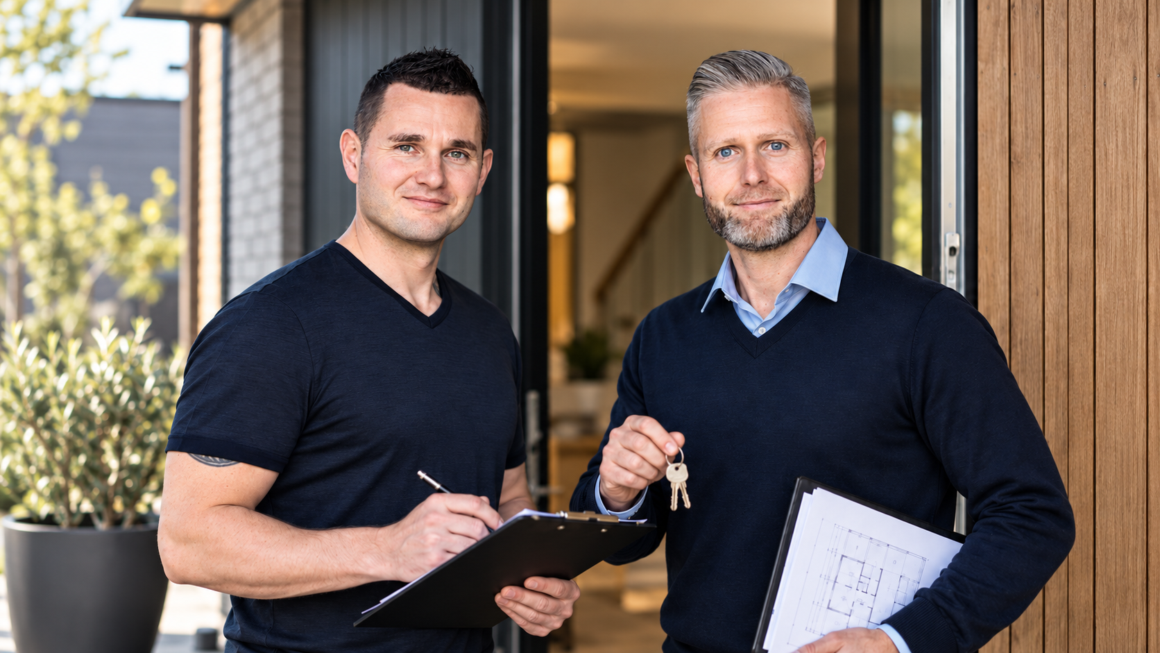 Aflevering af nøgler ved en ny ejendom